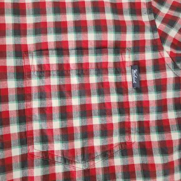 WOOLRICH Red Green Plaid Short Sleeve Button-Up Shirt โ size large - Picture 5 of 10